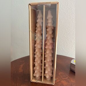 Creative Co-Op Beige Tree Taper Candles